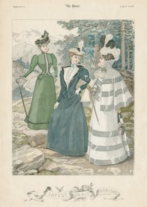 Ultime mode di Parigi, illustrazione da The Queen, 7 agosto 1897